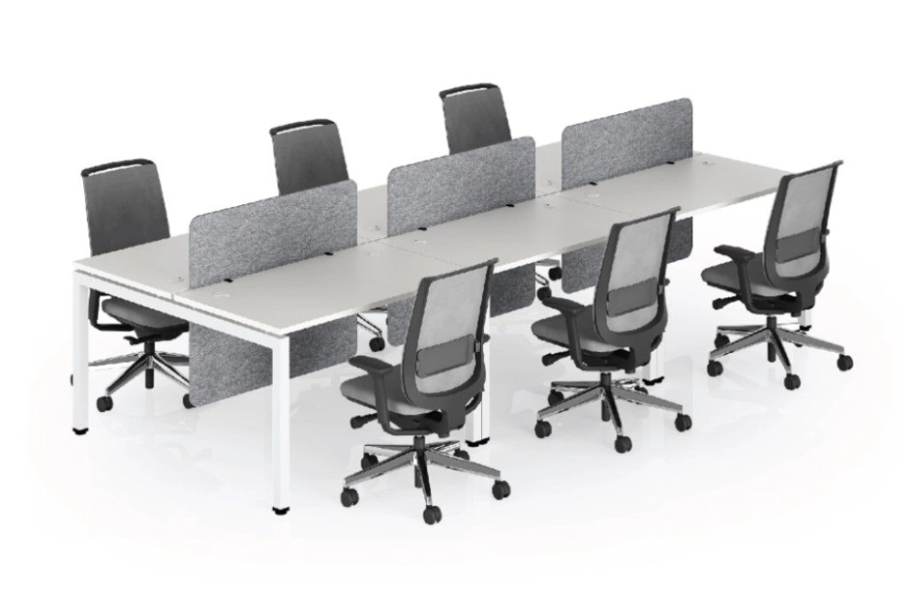 Office Workstation Table Cluster Of 6 Seater | Office Cubicle | Office Partition Setia Alam A Series IPA-03 