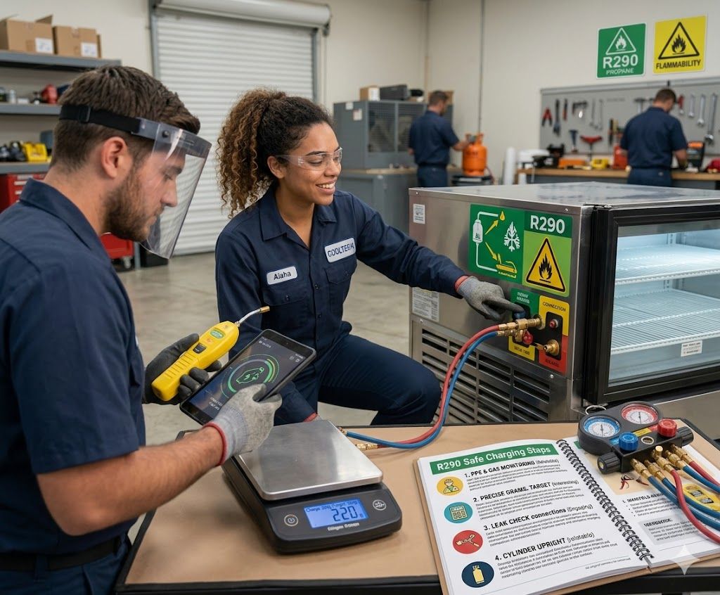R290 charging training guide