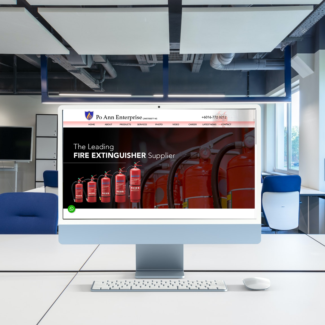 Fire Extinguisher Supplier Website Portfolio for Safety Enquiries | Johor