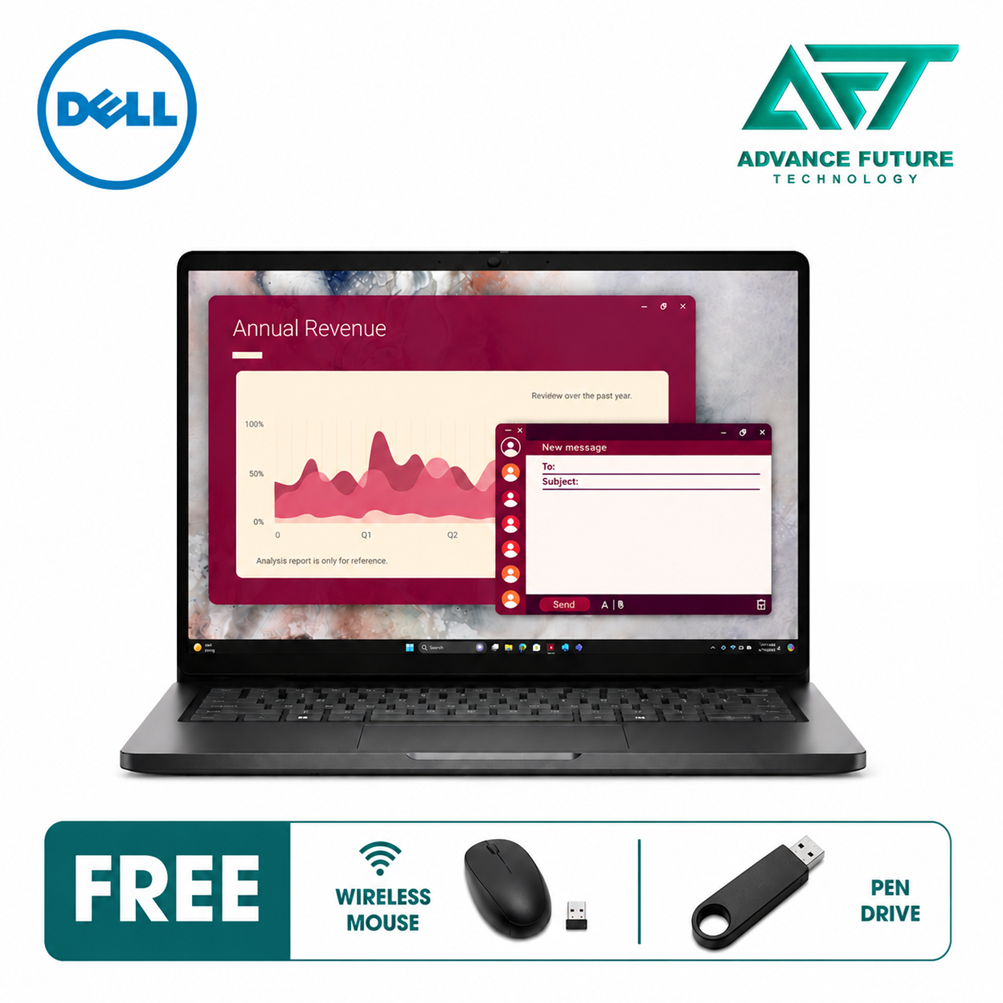Dell Pro 14 PC14250-C7150u-16-512-W11P 14" FHD+ Business Laptop Black ( Intel Core 7 150U ,16GB, 512GB SSD, Intel, W11Pro )