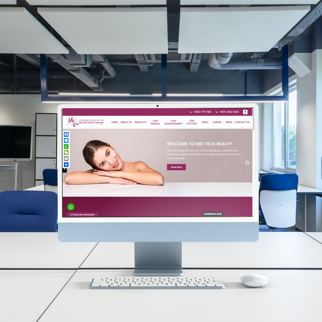 Mee Teck Beauty Sdn. Bhd. Website Design & SEO Case Study | Beauty Cosmetics Supplier in Johor
