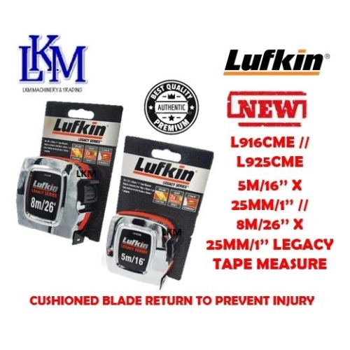 LUFKIN [ 5m/16' | 8m/26' ] Legacy Series Tape Measure ( L916CME / L925CME )