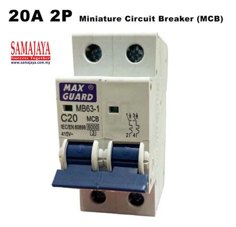 Maxguard 20A 2 Pole MCB