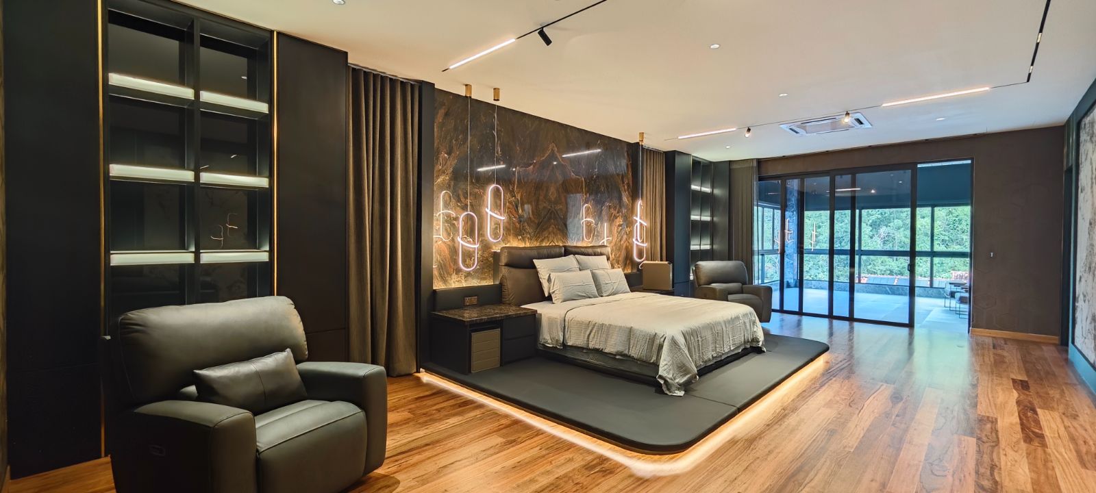 Custom Made Bedroom Cabinets, Bedhead, Bed Frame, Bedside Tables in Ampang