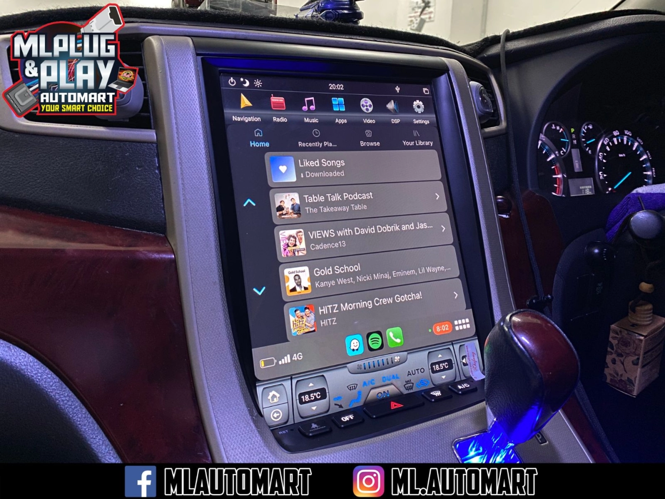 Toyota Vellfire ANH20/ Alphard AGH20 Vertical Style Android Monitor (12.1") 