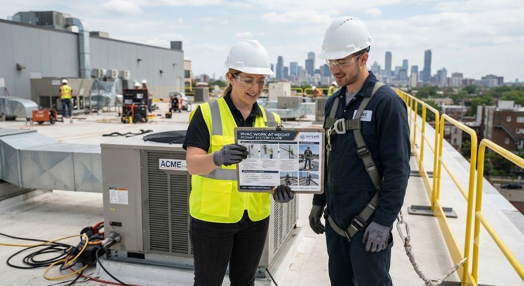 HVAC work at height permit system guide
