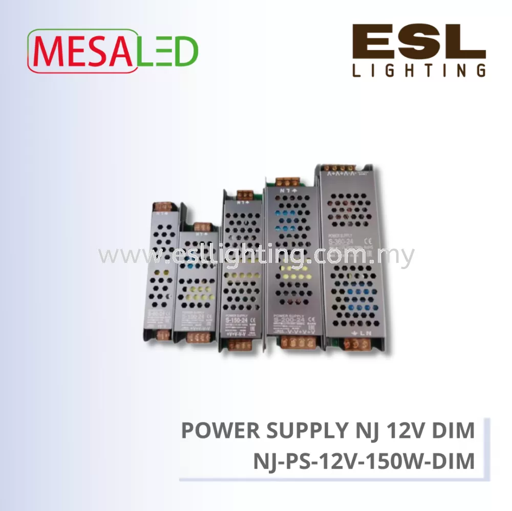 MESALED POWER SUPPLY NJ 12V DIMMABLE 150W - NJ-PS-12V-150W-DIM