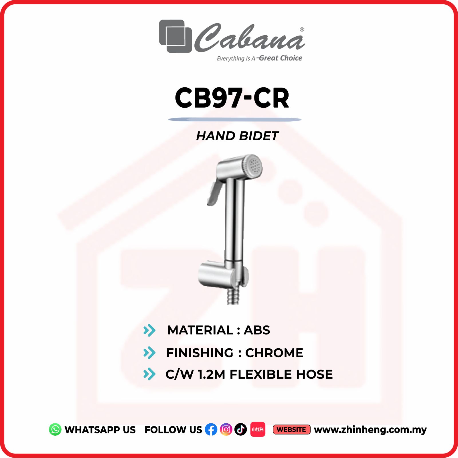 CABANA HAND BIDET  CB97-CR