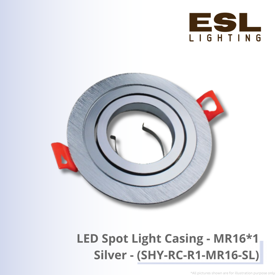 LED Spot Light Casing MR16*1 Silver - SHY-RC-R1-MR16-SL