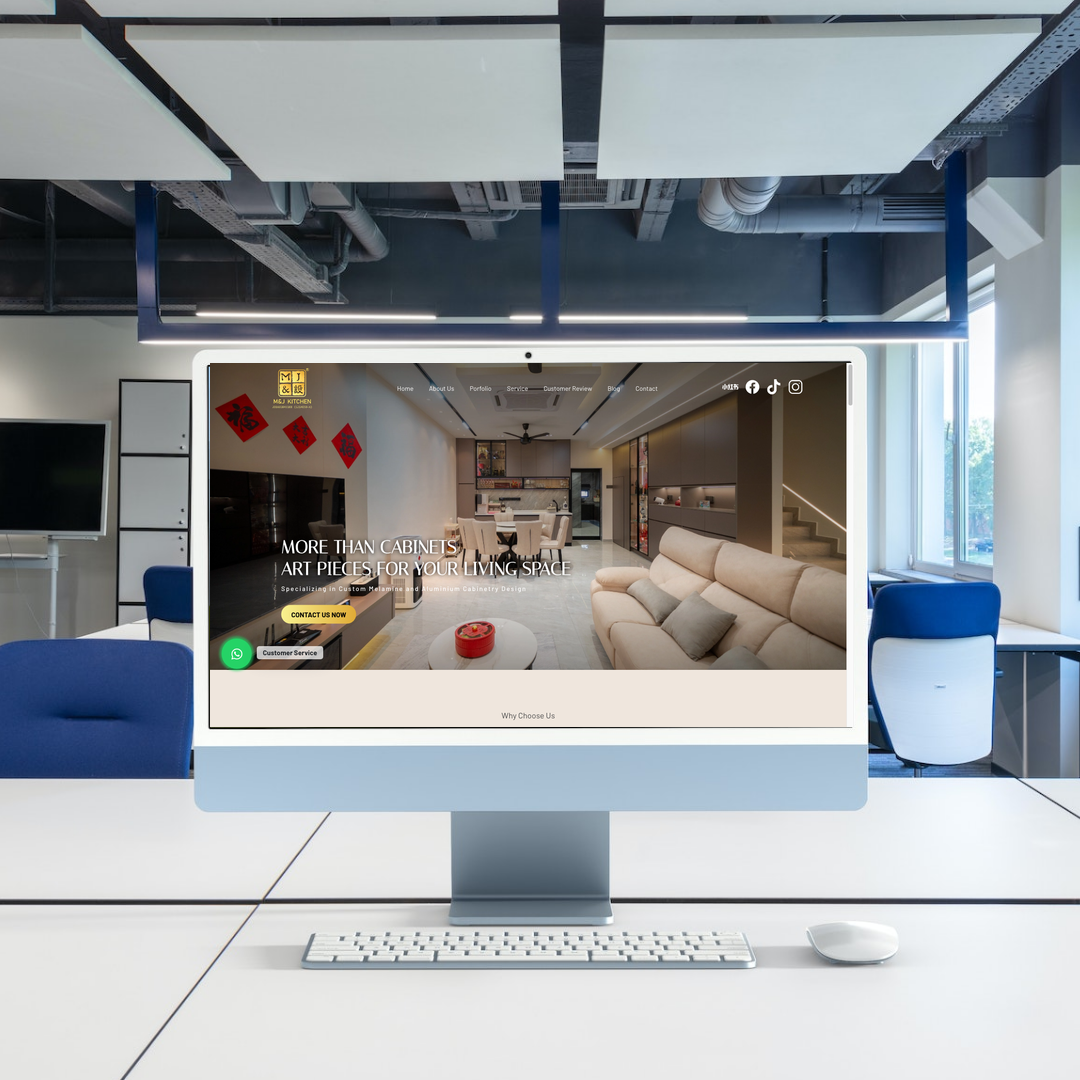 Kitchen & Home Wardrobe Design Selangor, Malaysia – M&J Kitchen Website Design & SEO Case Study | Custom Cabinet in Kuala Lumpur