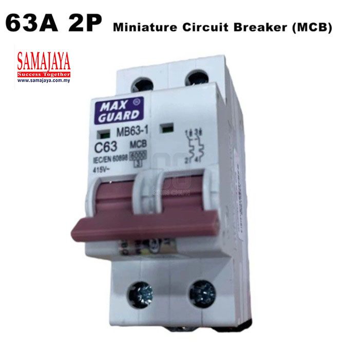 Maxguard 63A 2 Pole MCB