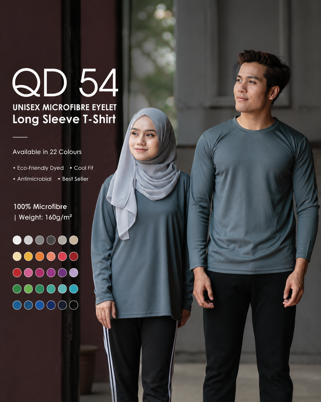Quick Dry Long Sleeve T-Shirt - QD54 (UNISEX)