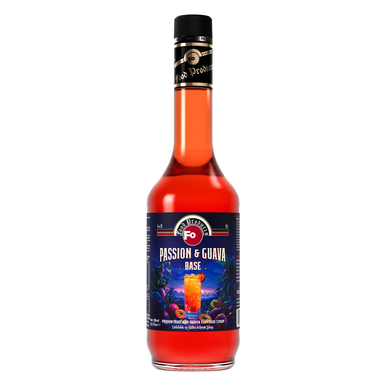 FO FLAVORED SYRUP PASSION FRUIT & GUAVA 700ML