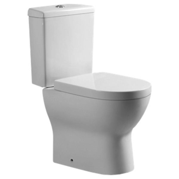 CAMPANIA R Close-Coupled Water Closet Rimless Washdown with Tornado Flush | PP Soft Close Seat & Dual Flush | Abagno