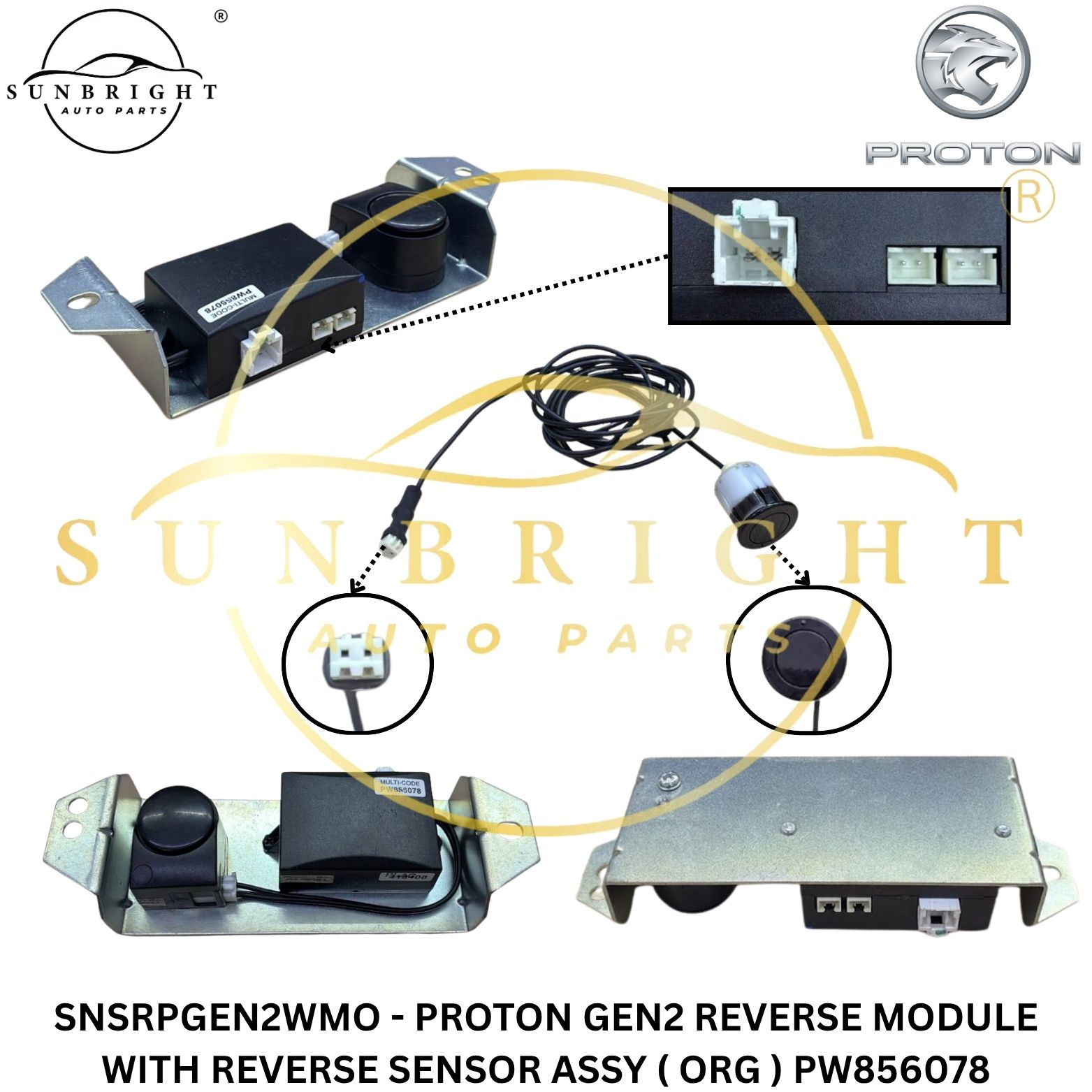 SNSRPGEN2WMO - PROTON GEN2 REVERSE MODULE WITH REVERSE SENSOR ASSY ( ORG ) PW856078