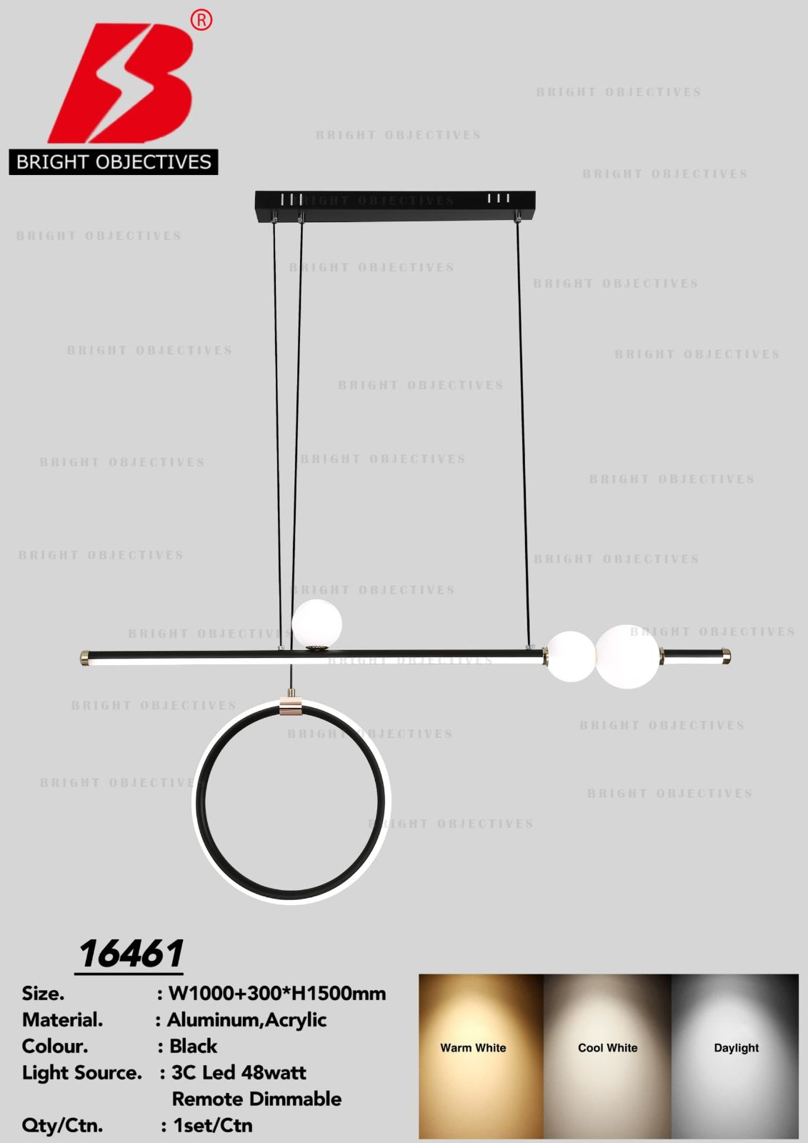 Modern Designer Pendant Lamp with 3 Colors - 16461