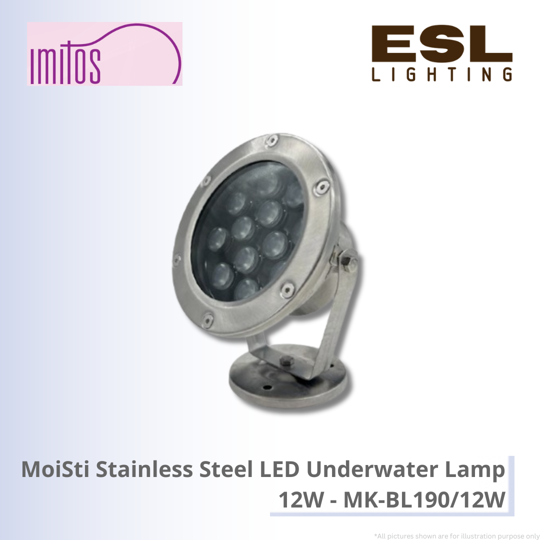 IMITOS MoiSti Stainless Steel LED Underwater Lamp 12W - MK-BL190/12W IP68