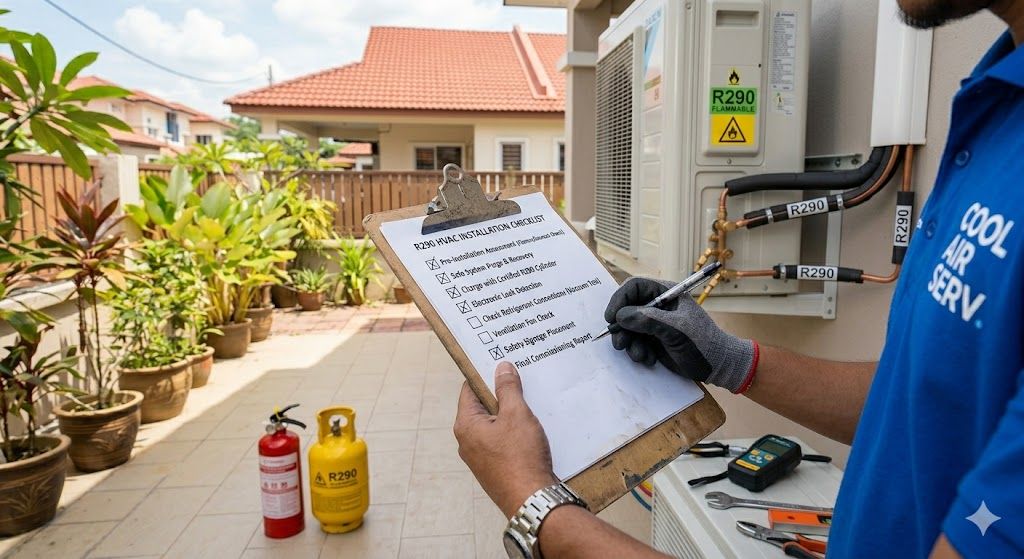 R290 installation checklist HVAC