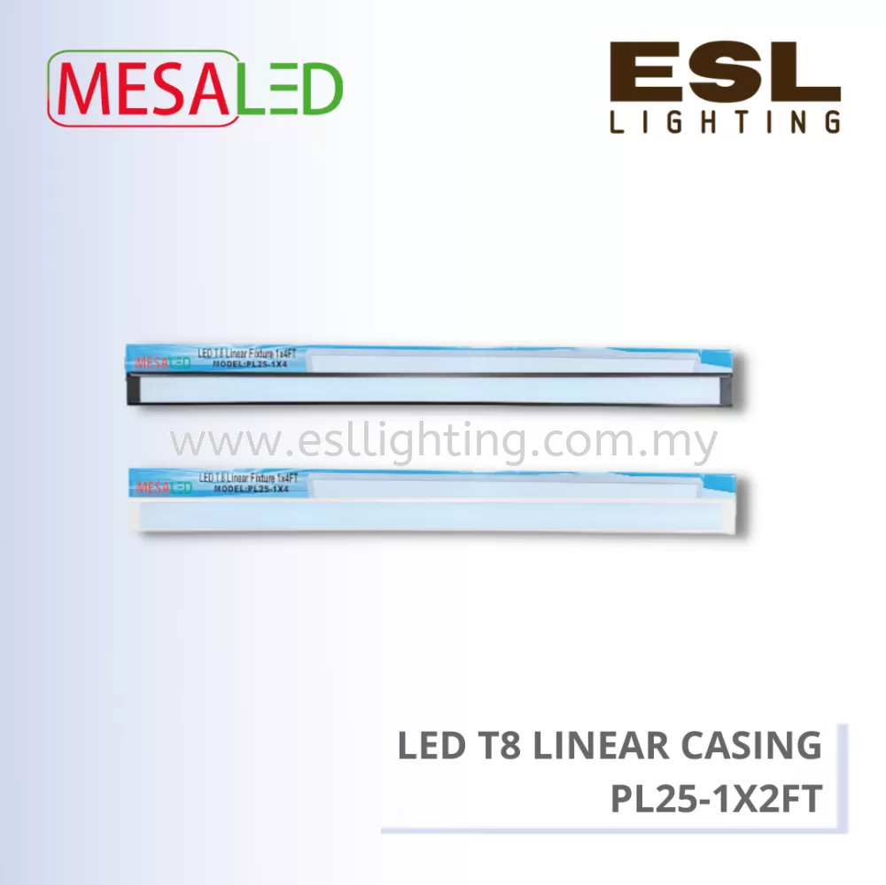MESALED LED T8 LINEAR CASING - PL25-1X2FT