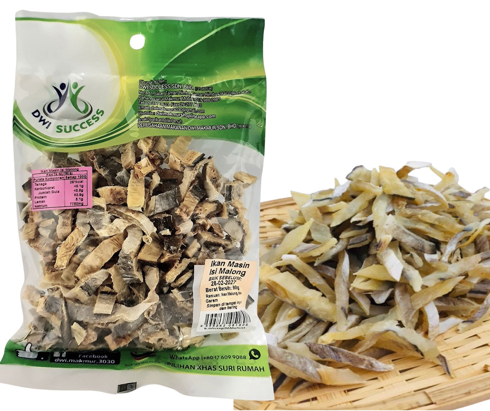 Ikan Masin Malong 90G RM 5.50 X 5 UNITS C.Dwi Success