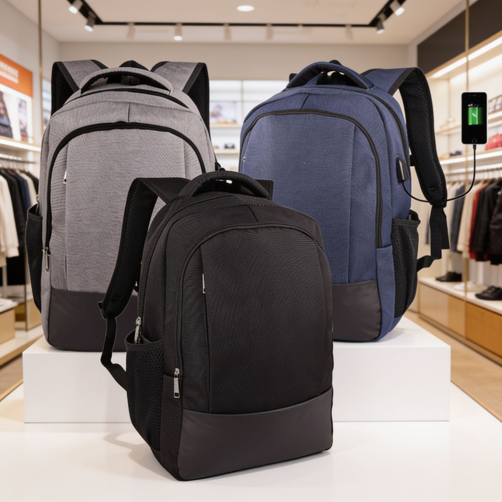USB Charging Laptop Backpack 1133