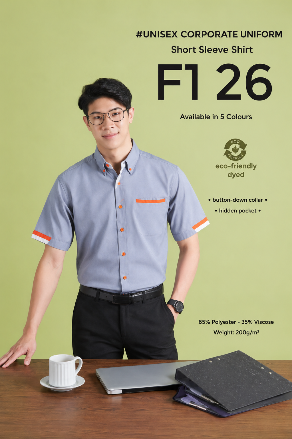 Unisex Corporate Uniform Shirt - F126