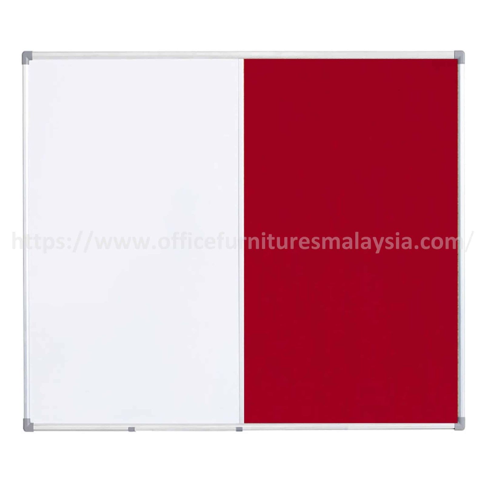 1.5ft x 2 ft Aluminium Dual Velvet – White Board OFMDUV15