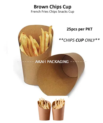 Paper Brown Chips Cup / French Fries Cup / Scoop Cup