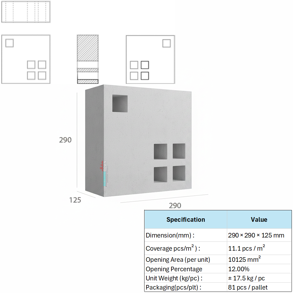 VENTILATION BLOCK VB-302.125C