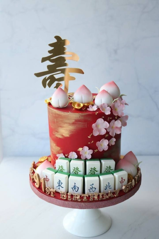 Mahjong Longevity Cake