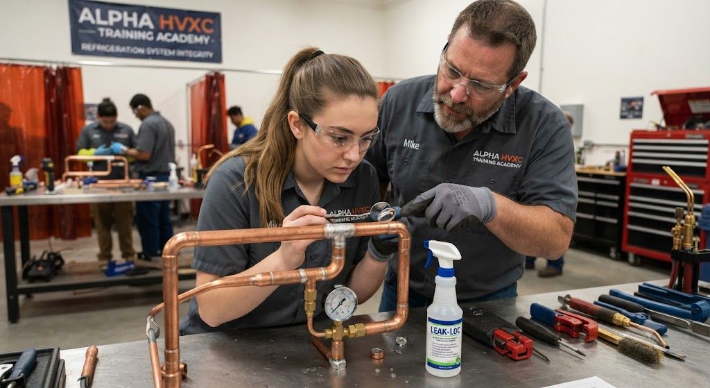 professional leak free copper brazing HVAC