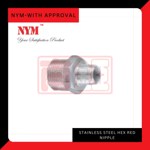 NYM - Stainless Steel Hex Red Nipple