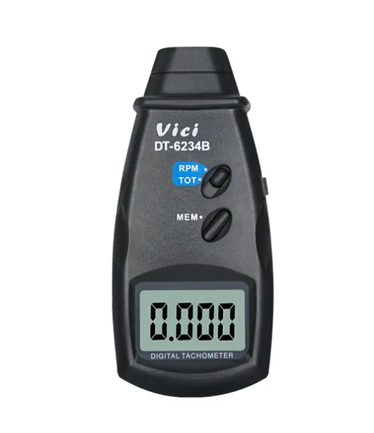 Vici DT-6234B LED Photoelectric Tachometer, Automatically memory Max/Min/last value, Automatically store datas.