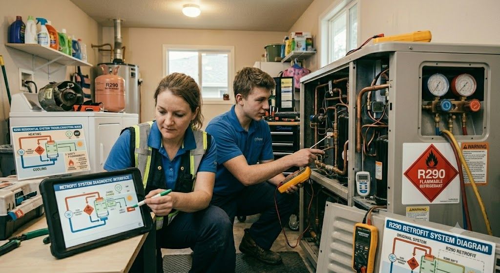 R290 retrofit system troubleshooting