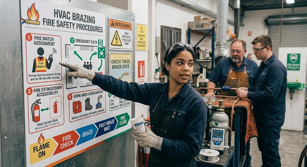 nitrogen purging brazing safety HVAC