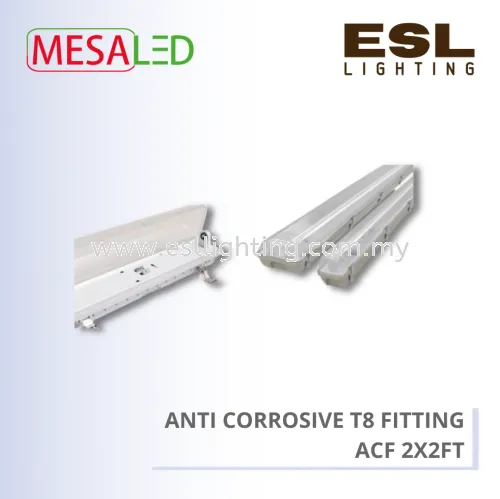 MESALED ANTI CORROSIVE T8 FITTING - ACF 2X2FT IP65