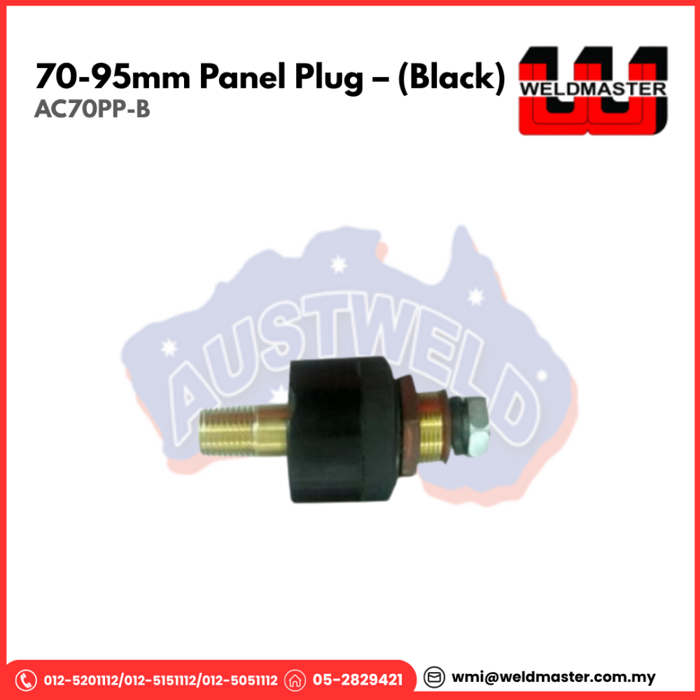 AUSTWELD 70-95MM PANEL PLUG – (Black) (AC70PP-B)