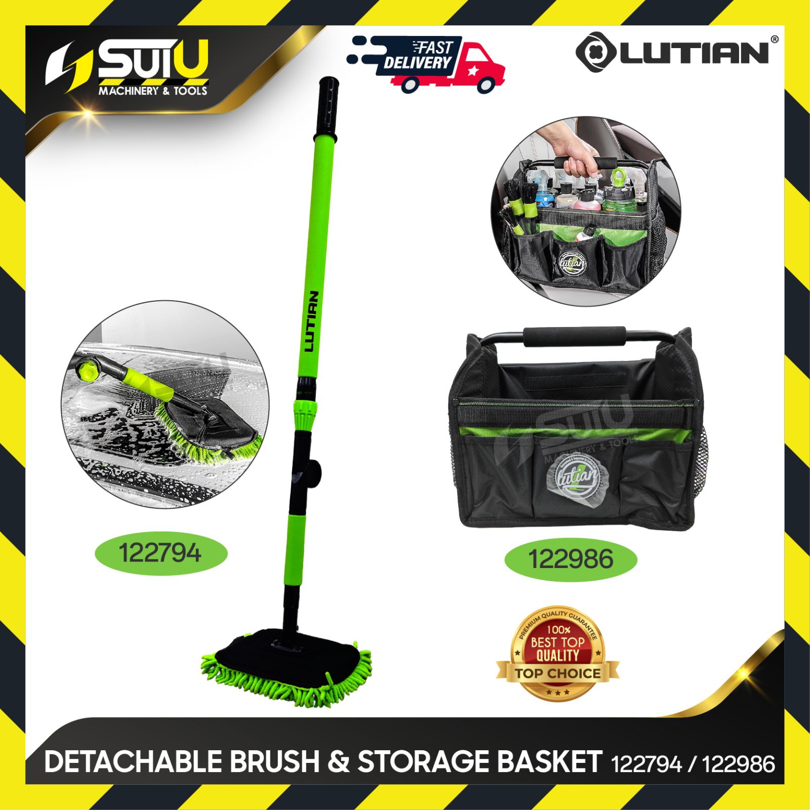 LUTIAN 122794 / 122986 Detachable Brush & Storage Basket