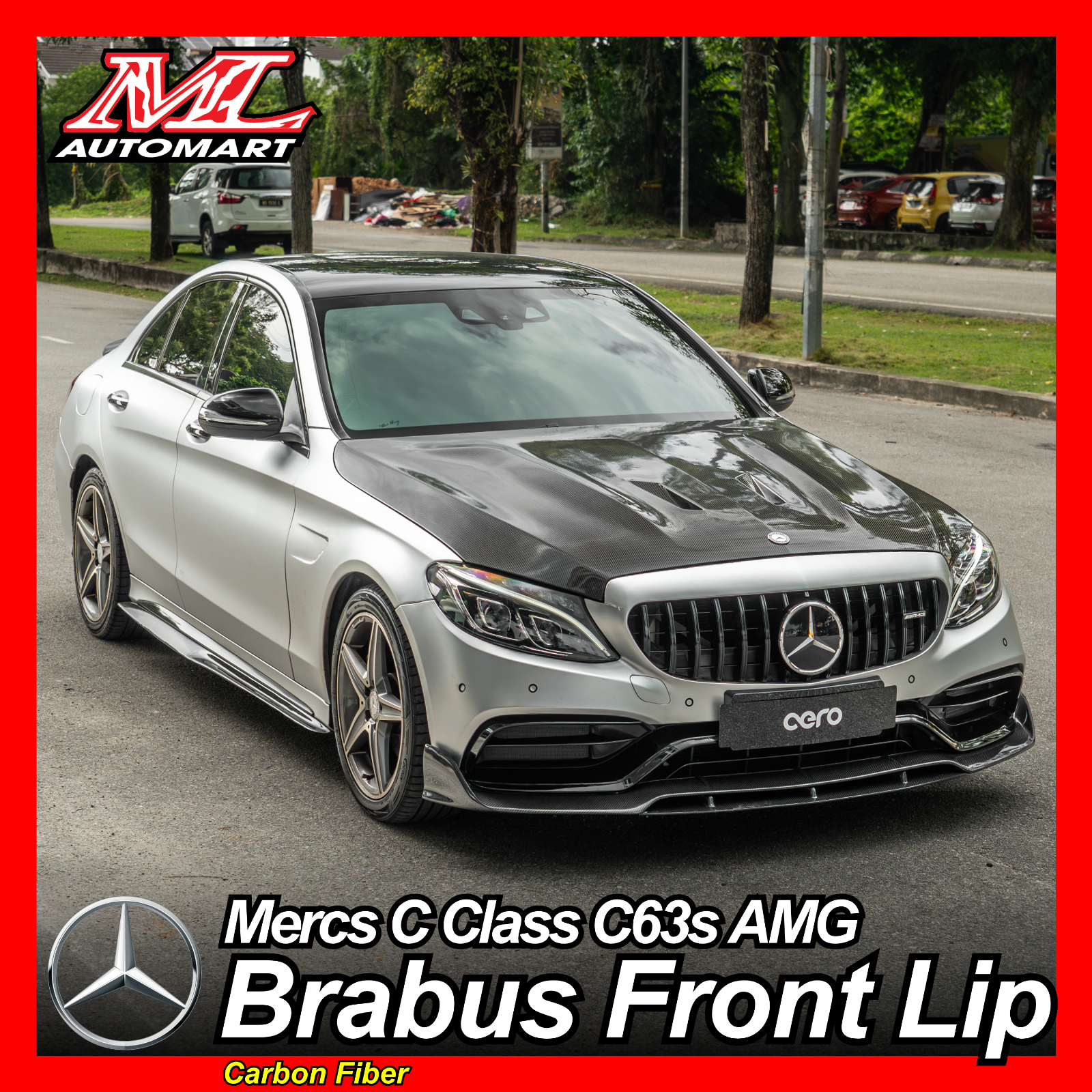 Mercedes Benz C Class W205 C63s AMG : Brabus Front Lip (Carbon Fiber)