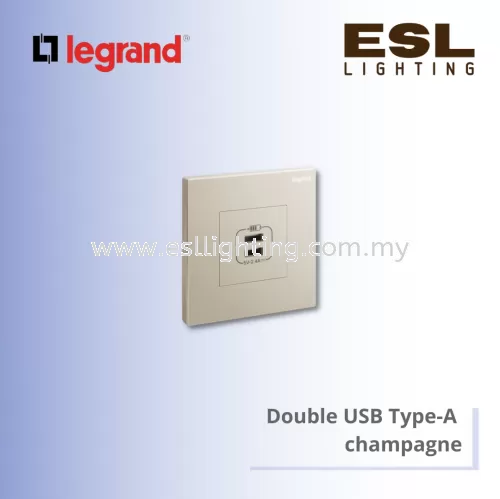 Legrand Galion™ Double USB Type-A champagne