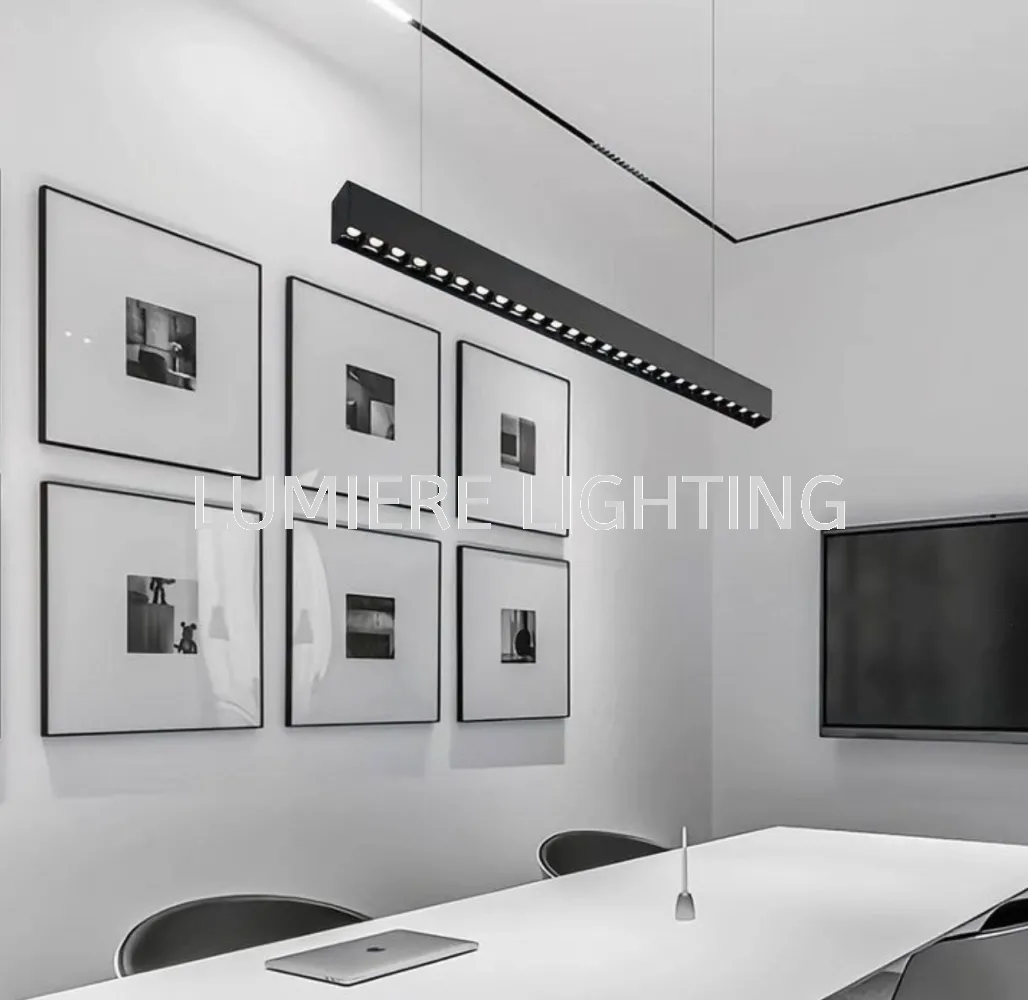 Minimalist Black & White OSRAM CHIP Linear Pendant Light