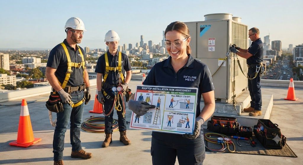 aircon commercial installation risk assessment height