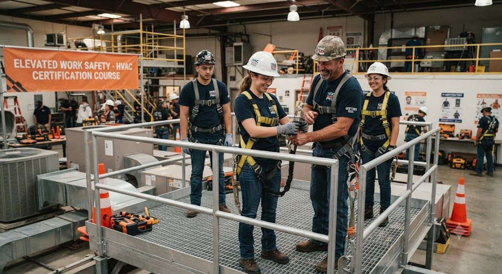 HVAC technician safety course for elevated work