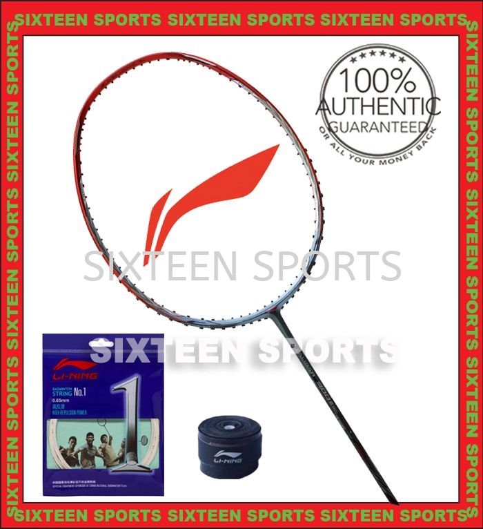 Li Ning 3D Calibar 900 Boost Badminton Racket (C/W Lining No.1 String & Overgrip)