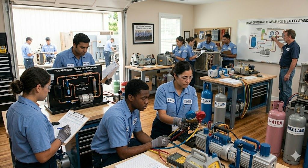Refrigerant handling training program