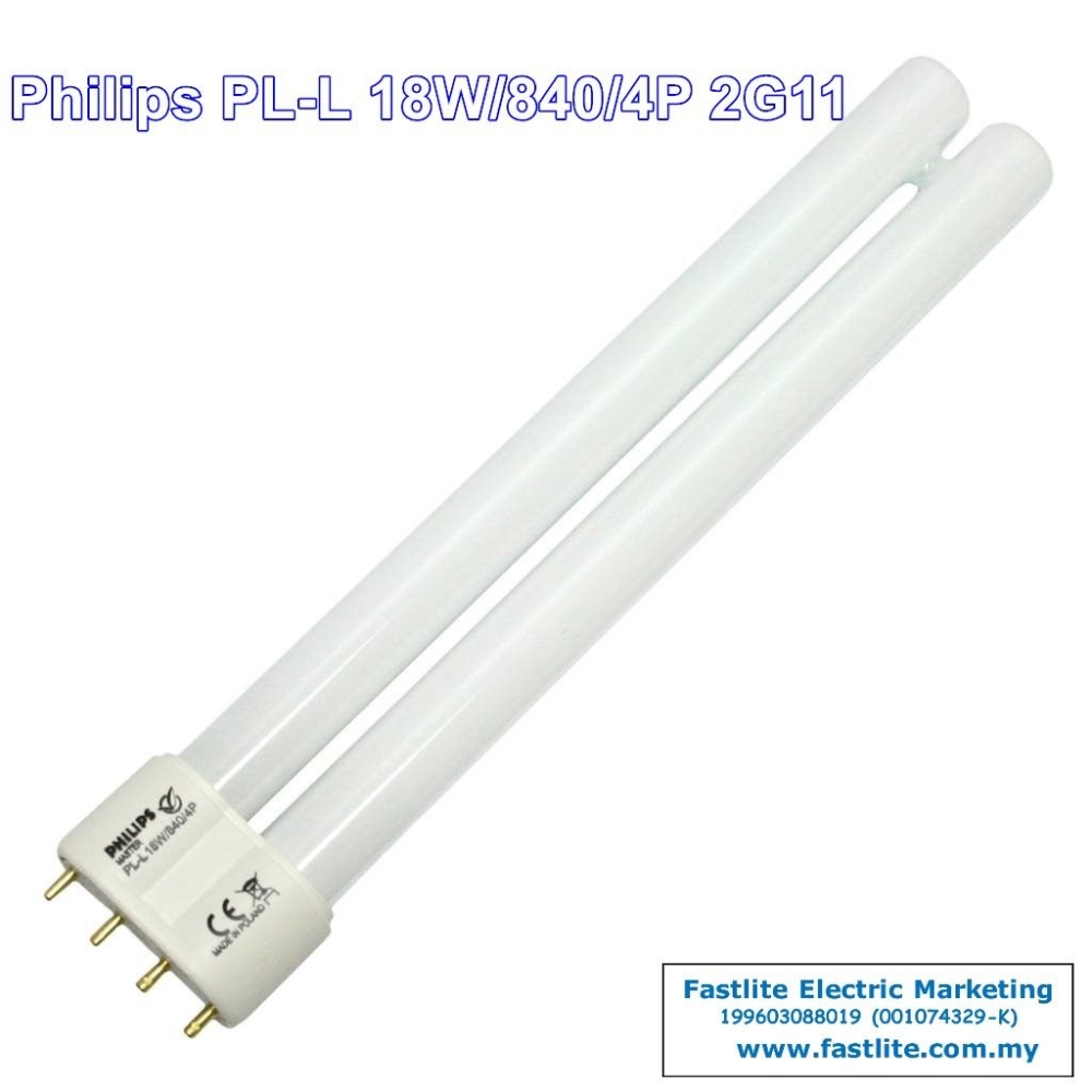 Philips PL-L 18W/840 4Pin 2G11 (made In Poland) PHILIPS / SIGNIFY Metal ...