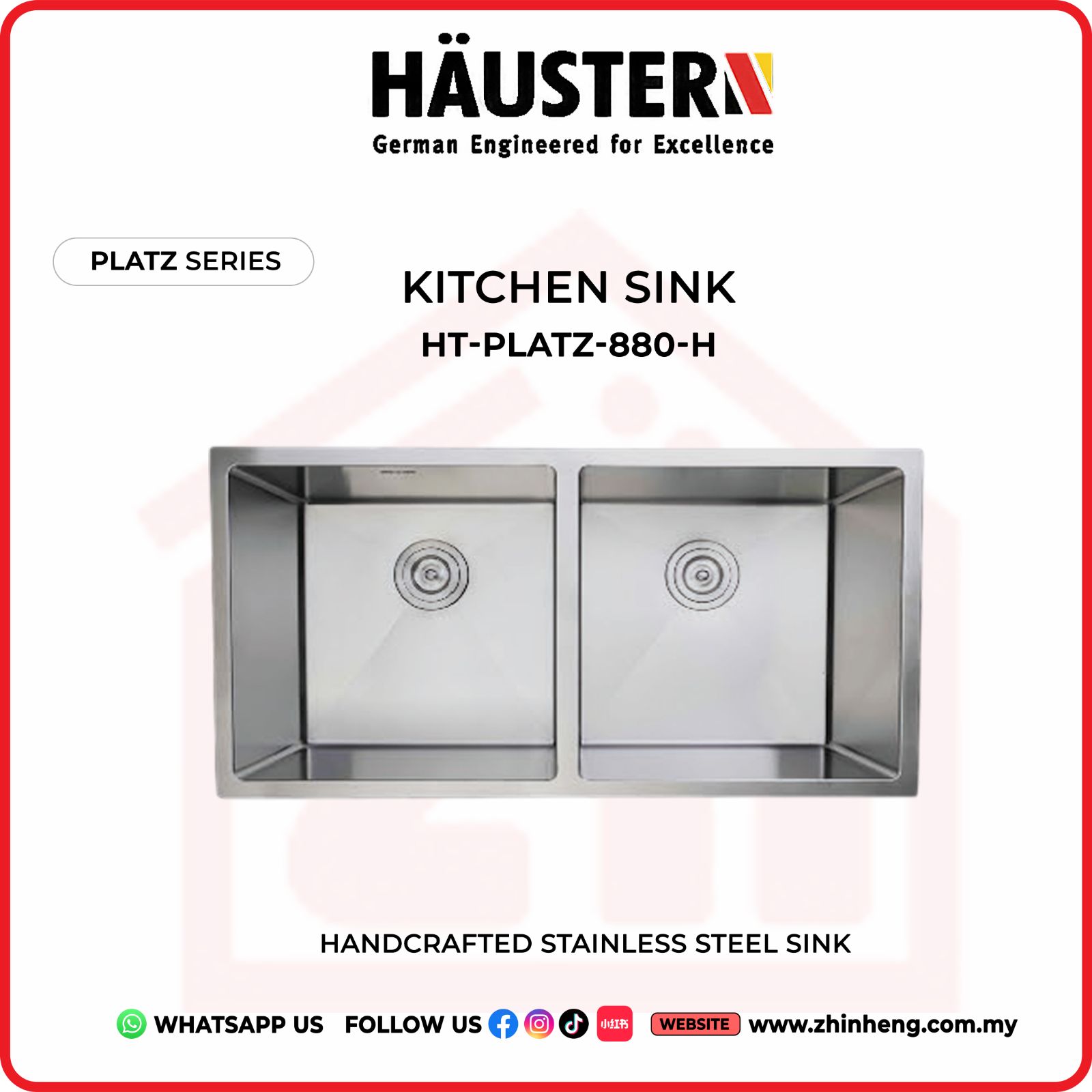 HAUSTERN PLATZ KITCHEN SINK HT-PLATZ-880-H