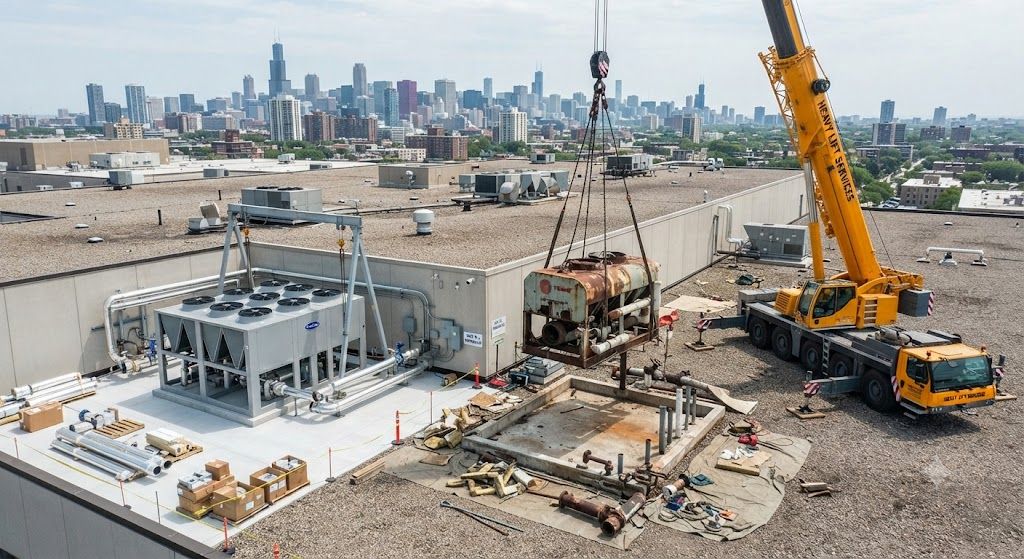 Turnkey chiller extraction and installation