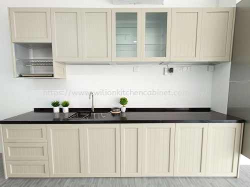 Aluminium Wood Grain Kitchen Cabinet Design Services