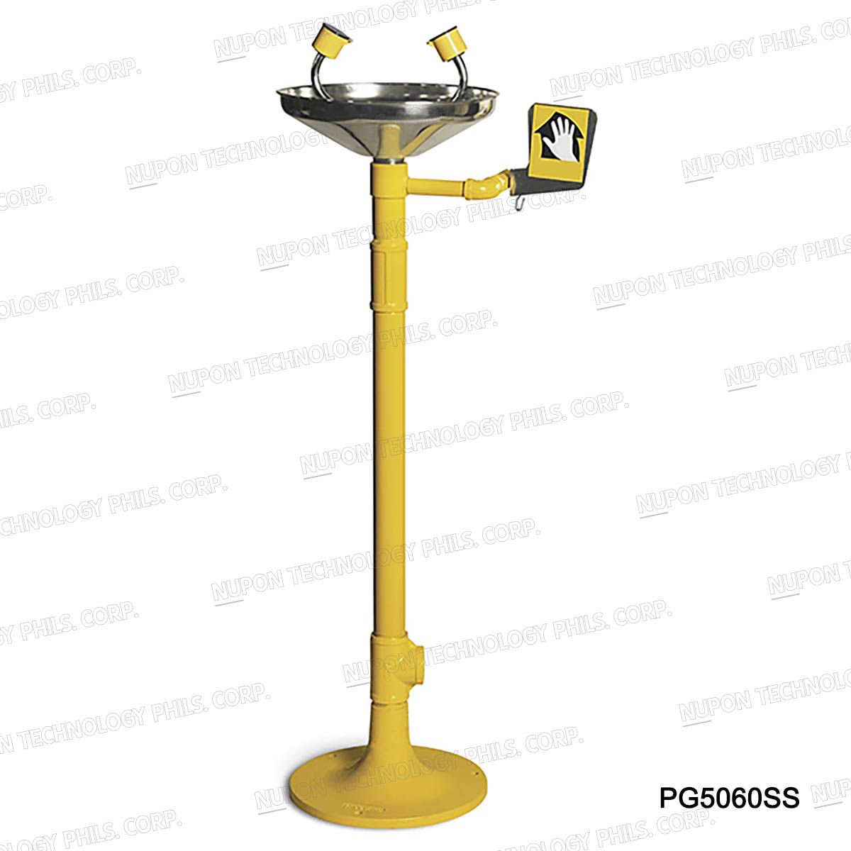 STAINLESS STEEL BOWL Pedestal Mounted Eyewash Without Foot Pedal ; MODEL:PG 5060SS